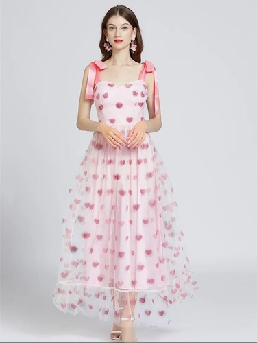 Abito tulle rosa glitterato - rosa,