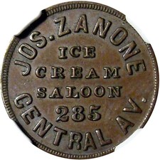 Cincinnati Ohio Gettone Guerra Civile Zanone Bacciocco R9 Due Muli Mercantili NGC