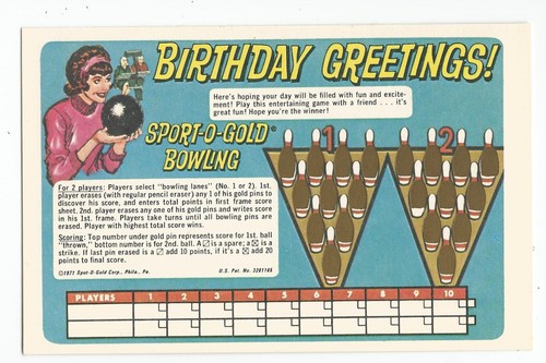 Cartolina bowling compleanno - cartolina:,