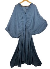 Zara blue kaftan maxi cotton