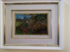 LIGABUE ANTONIO , SERIGRAFIA SU LASTRA TRATTATA ORO, COPIA  CON CERTIFICATO