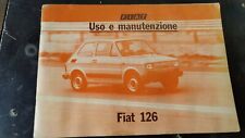 FIAT 126 - LIBRETTO USO E