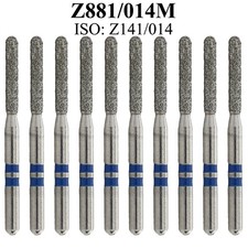 Fresa diamantata zirconi dentali Z881/014M FG cilindro medio estremità rotonda taglio zir
