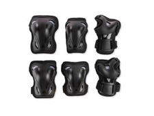 ROLLERBLADE SET PROTEZIONI PATTINI SKATE UNISEX  069P0100 100  SKATE GEAR NERO