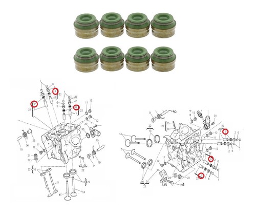 Kit guarnizioni stelo - , valvole
