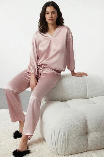 Set pigiama donna raso rosa - pigiama,
