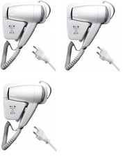 3 Phon da Parete 1300W con Presa Rasoi – Asciugacapelli Hotel Palestra – CW512-3