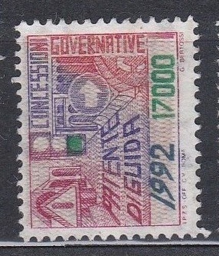 Italia 1992 marca - da, bollo