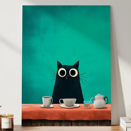 Poster gatto nero - poster,