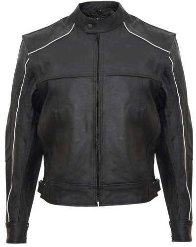 Giacca biker pelle nera - in,