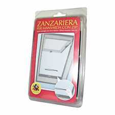 ZANZARIERA BIANCA CON ZIP PER MANSARDA 150x130 LUCERNARI TETTO ADESIVO FINESTRA