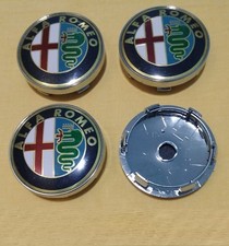 Set 4 Tappi Coprimozzo COMPATIBILI Alfa Romeo classico 60mm cerchi in lega