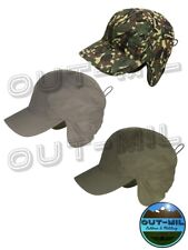 Cappello caccia pesca con paraorecchie impermeabile foderato Pile verde mimetico