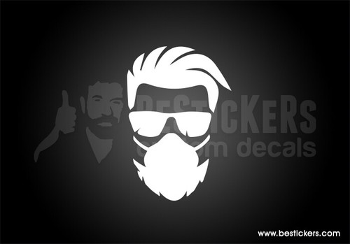 Adesivo faccia hipster per - faccia,