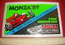 1989 RARO ADESIVO 60MO GRAN PREMIO ITALIA FORMULA 1 MONZA VINTAGE DECALS RARE 