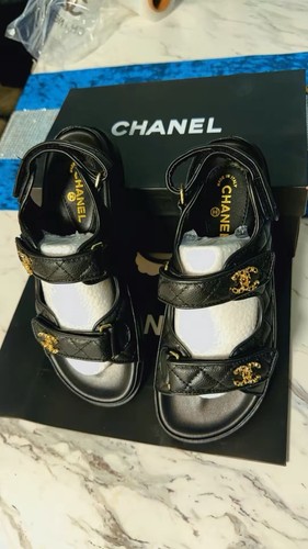 Sandali bassi chanel neri - chanel,