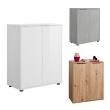 MADIA CREDENZA MOBILE  2 ANTE 2 RIPIANI BAMBEY BIANCO CEMENTO ROVERE