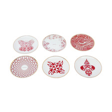Set Piatti Nuovi BORBONESE con Motivi Rossi