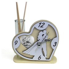 34335 Bomboniere Profumatore Orologio Sposi Cuore 50 Anniversario Nozze