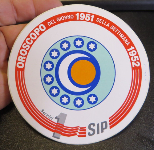 Adesivo vintage sip oroscopo - vintage,