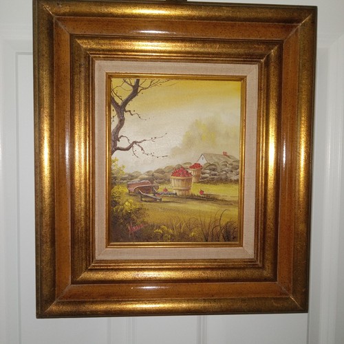 Dipinto olio vintage raccolta