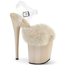 PLEASER Women's 8" Heel Cream