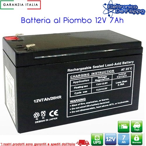 Batteria piombo 12v 7ah - batteria,