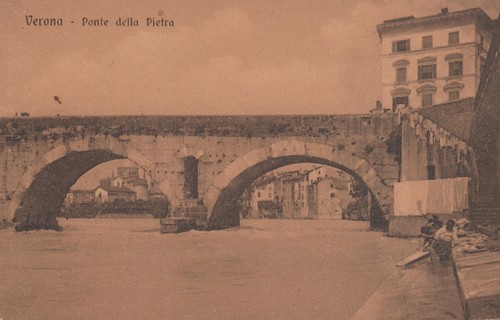 Cartolina verona veneto ponte - ,