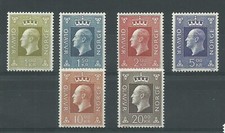 1969-70 NORVEGIA NORGE DEFINITIVA EFFIGIE RE OLAV V 6 V MNH UNI 545-50 MF22491