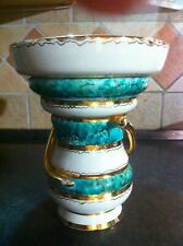 VASO D'AUTORE FIRMA AUTOGRAFA NUMERATO CERAMICA E ORO ZULIMO ARETINI NOVARA 1950