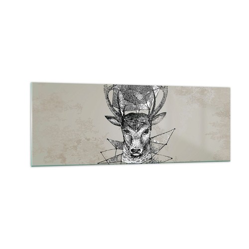 Quadro vetro 140x50cm cervo - su,