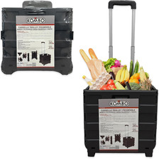 - Carrello Trolley Pieghevole Portatutto Con Ruote E Manico Telescopico Estensib