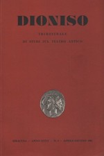 Dioniso. Anno 35, N. 2, aprile-giugno - AA.VV. [1961]