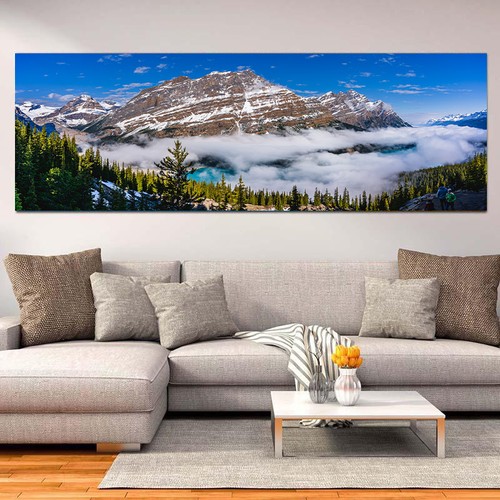 Quadro tela neve - neve, montagna