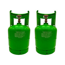 2 BOMBOLE NEUTRE VUOTE  per GAS REFRIGERANTE CAPACITÀ 7 Lt - uscita 21,7 x 1/14