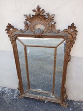 SPECCHIERA BAROCCHETTO DORATA - RICCHI INTAGLI SU LEGNO - CIMASA SPORGENTE -1940