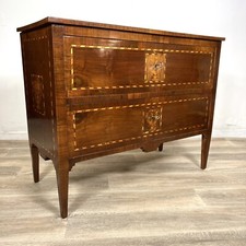 Comò cassettiera antica in stile Luigi XVI intarsiato mobile in legno Maggiolini
