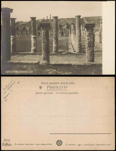 Cartolina pompei caserma - pompei,