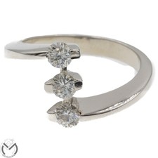 Anello oro bianco 18 kt 750 trilogy diamanti 0,57 ct -699/ST-