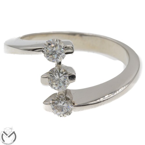 Anello oro bianco 750 - anello,