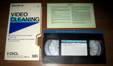 VHS Pulisci Testine VIDEO CLEANING SONY V-25CL - Head Cleaning Cassette