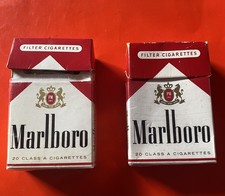 Marlboro Set 2 Pacchetti di Sigarette Vintage anni 80 , Vuoti