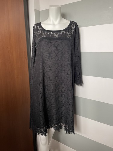 Abito nero pizzo nefer - abito,