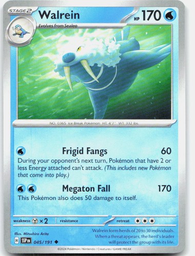 Walrein 045 191 pokemon - walrein, 045/191