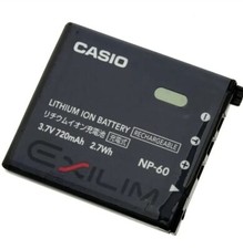 Batteria Casio NP-60 per EX-S10 S12 FS10 Z20 Z21 Z22 Z25 Z80 Z85 Z9 Z19 Z29 Z90 nuova