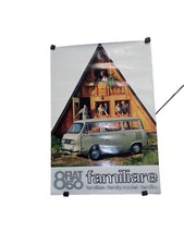 FIAT 850 FAMILIARE MANIFESTO PUBBLICITÁ CM.100×70