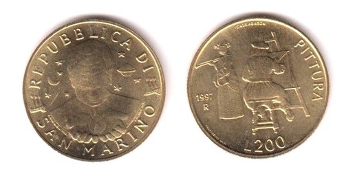 1997 san marino lire 200 - marino, la