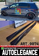 0074 COPPIA MINIGONNE LATERALI SOTTO PORTA VW GOLF 7 / 7.5 VII DESIGN GTI IN ABS