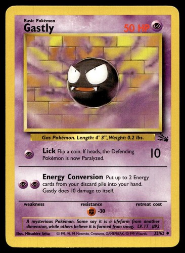 Gastly pokemon fossile - 33/62,