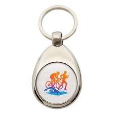 Portachiavi triathlon sagoma